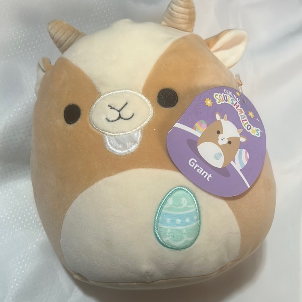 (2 for $20) 8” Grant The Goat Squishmallows Brand New Easter 2024 Tan